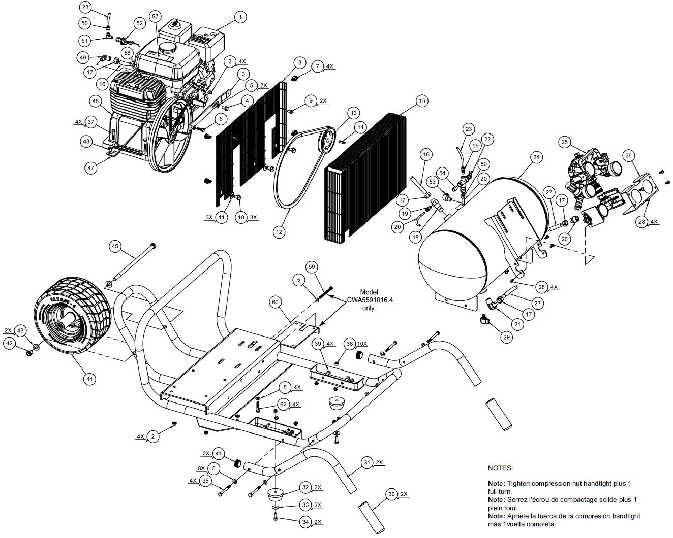 POWERMATE CWA5591016.5 Parts Breakdown